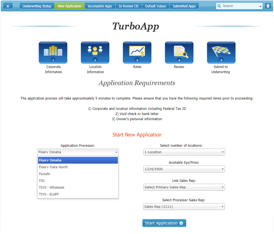 Beginning a New TurboApp Application: