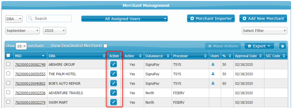 08 action-column Edit individual merchants