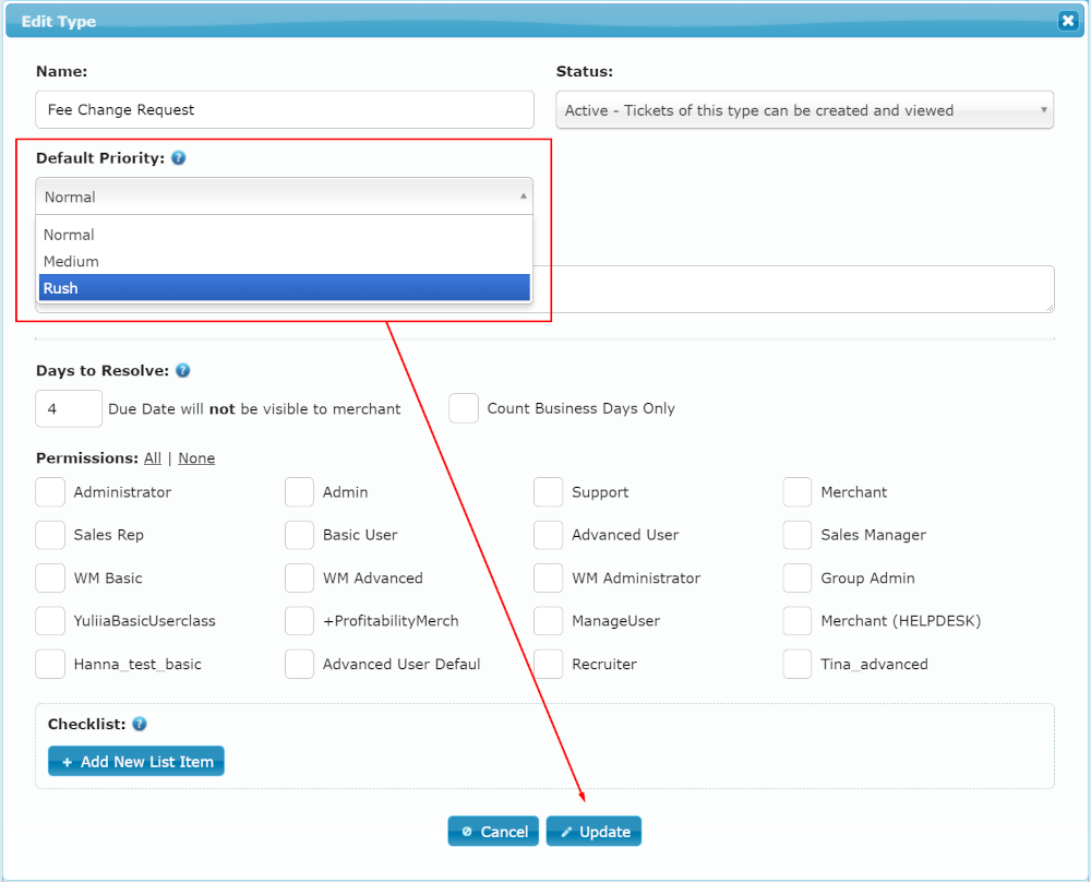 Update Default Priority for Tickets Update Default Priority for Tickets