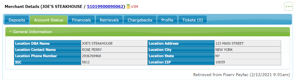 Account Status