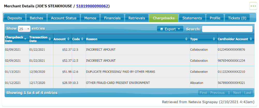 Merchant Details Merchant Details