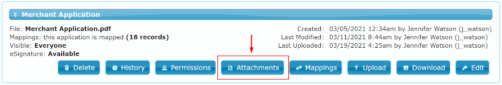 Attachment Button