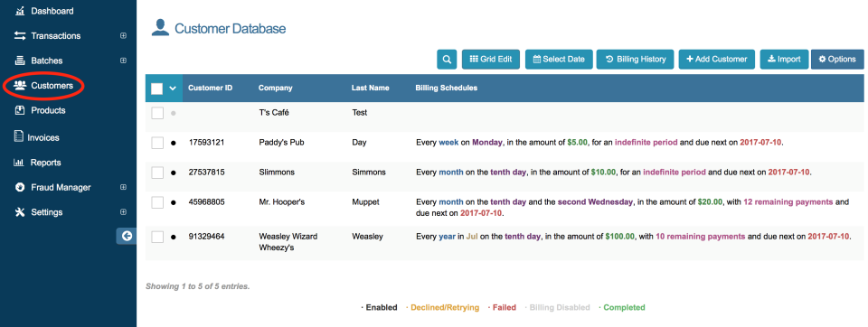 Customer Database