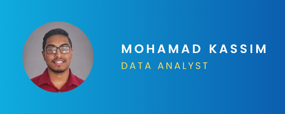 Mohamad Kassim, Data Analyst Mohamad Kassim, IRIS CRM Data Analyst