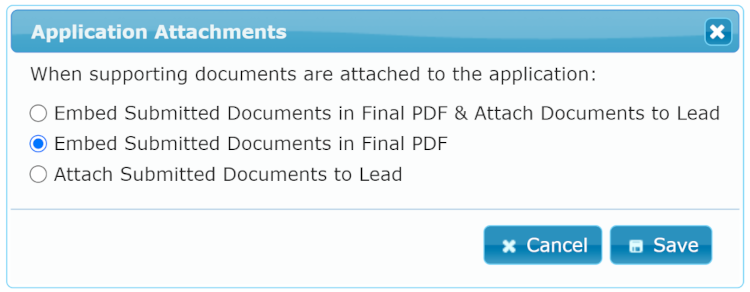 Application Attachments