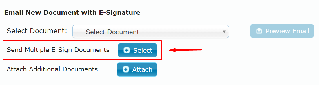 Send Multiple E-Sign Documents Button