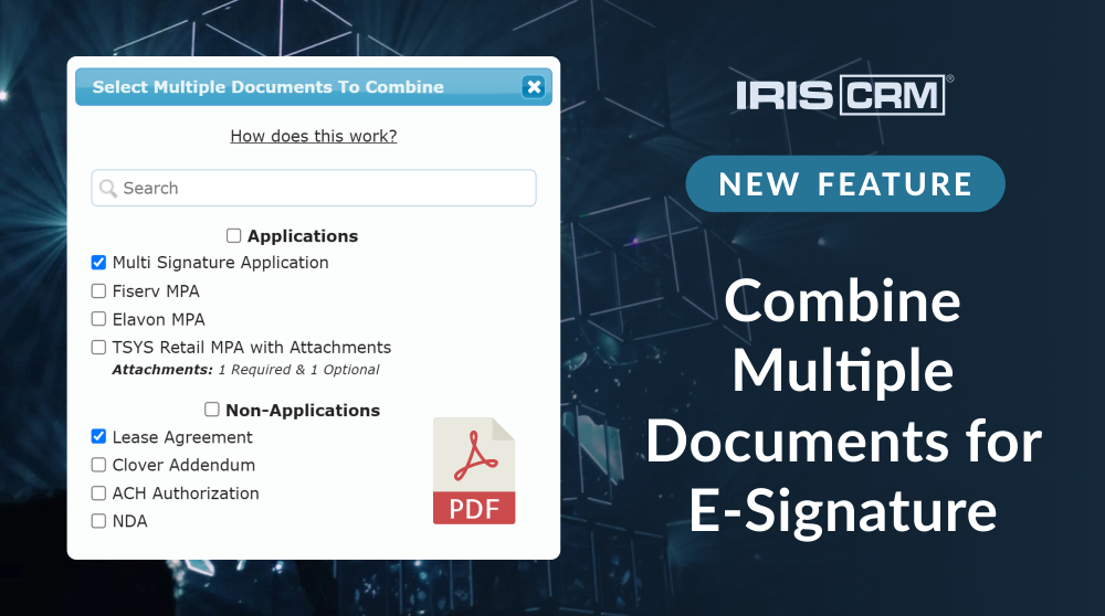 Combine PDF Documents for E-Signature Combine PDF Documents for E-Signature