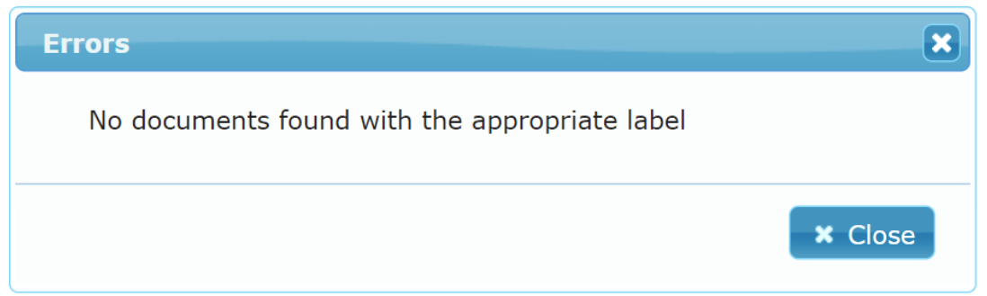 Error message