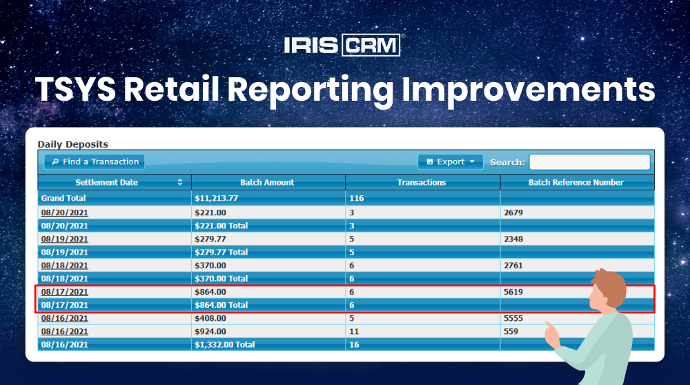 Improved TSYS Retail Reporting Integration Improved TSYS Retail Reporting Integration