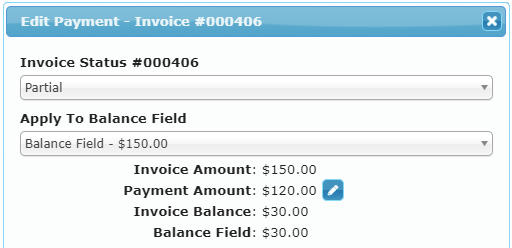 Invoice with Partial Payment
