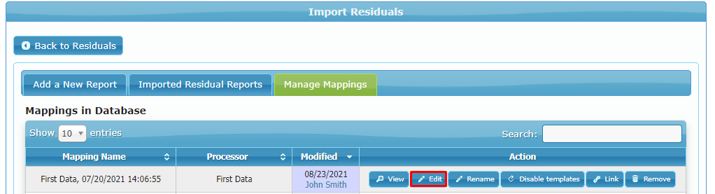 Edit Residual Mappings Edit Residual Mappings