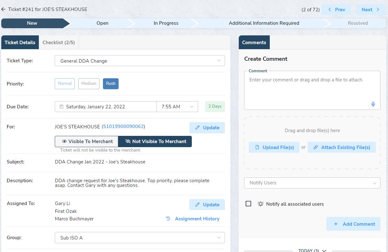 View New UI Helpdesk Ticket