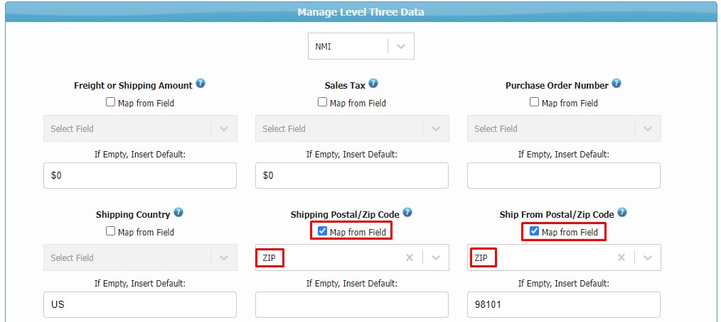Map Level 3 Data From Field