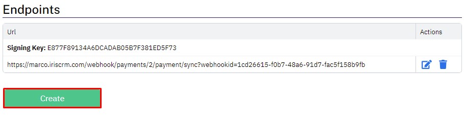 NMI Create 2nd Endpoint