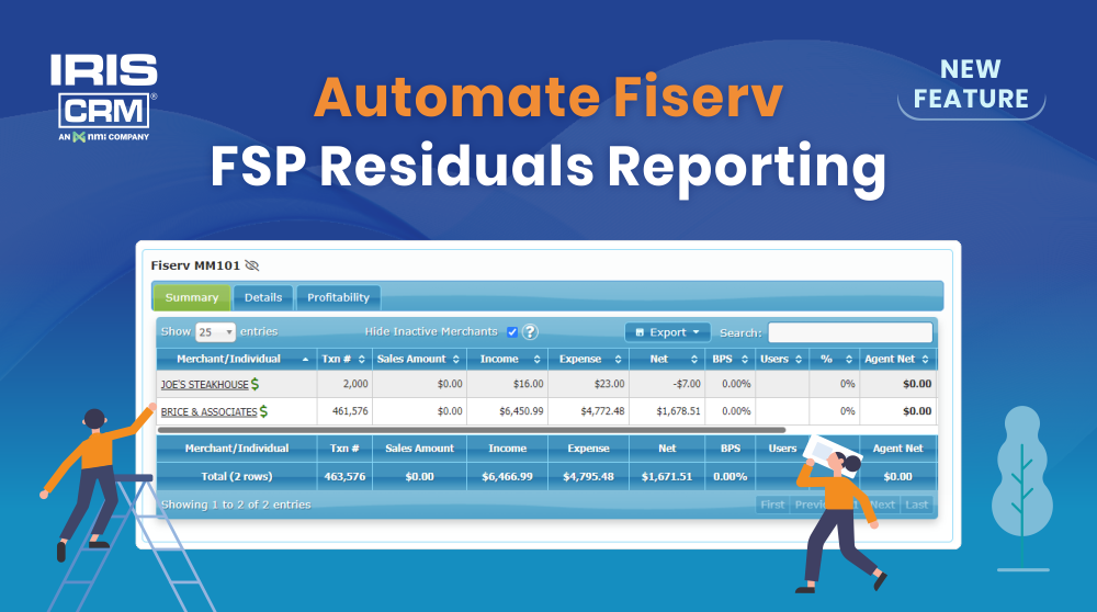 MM101 Support Automates Fiserv FSP Residuals Reporting MM101 Support Automates Fiserv FSP Residuals Reporting
