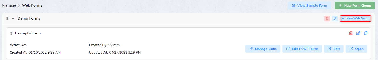 Add New Web Form Add New Web Form