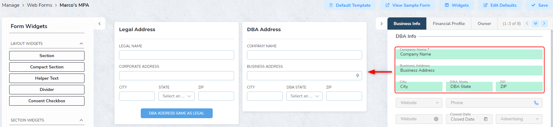 Map Lead Fields to Web Form Map Lead Fields to Web Form