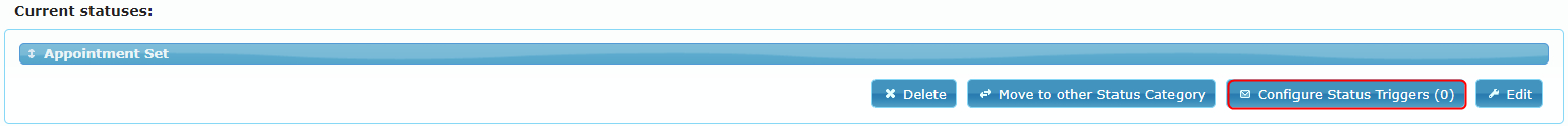 Configure Status Trigger Configure Status Trigger