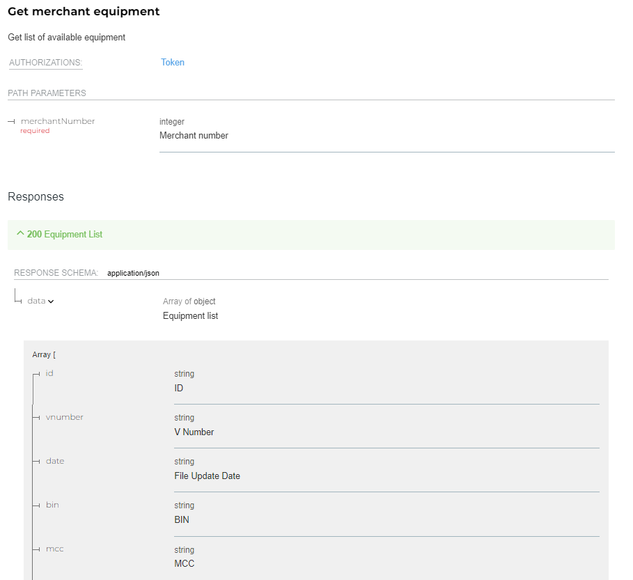 Get Merchant Equipment API Get Your TSYS & Fiserv VAR Via API After Merchant Approval