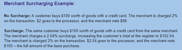 merchant surcharge example merchant surcharge example