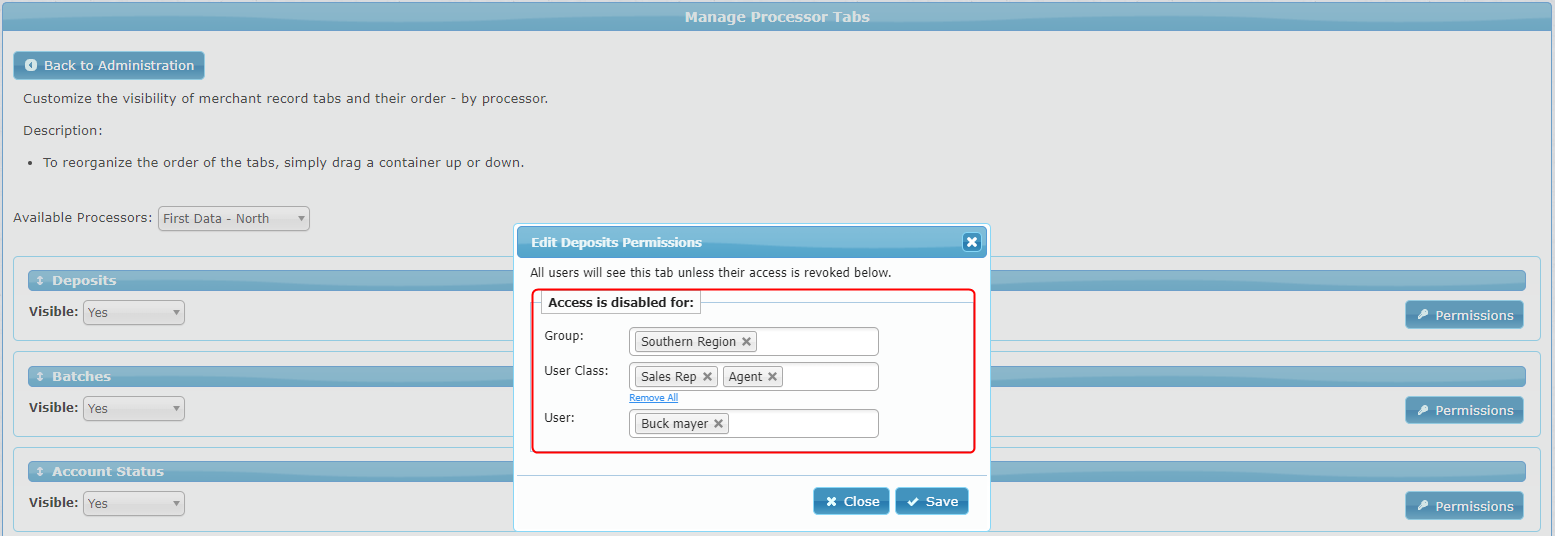 Disable Merchant Tab Visibility Disable Merchant Tab Visibility