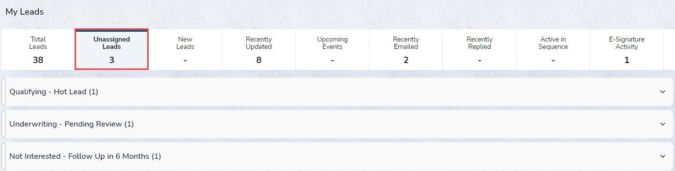 Unassigned Leads